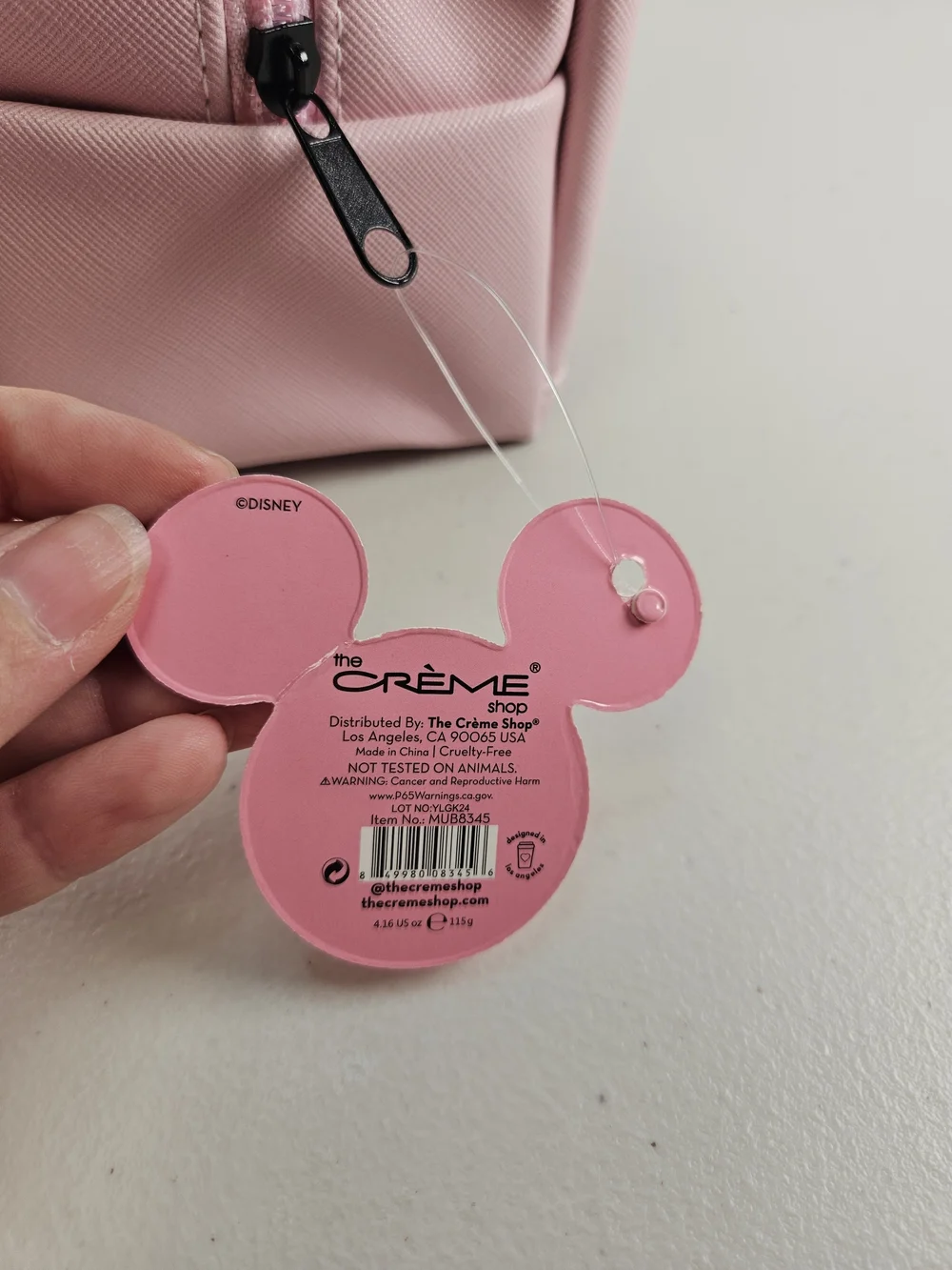 NWT Disney Minnie Mouse Pink Kids Makeup Bag by The Crème Shop